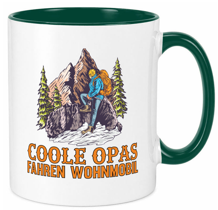 Coole Opas fahren Wohnmobil | Opa Wanderer Berge Humor Familie Geschenkidee Tasse