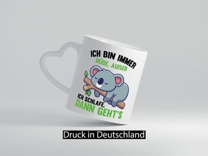 Ich bin immer müde | Schlafmütze Koala Comic Schlafen lustiger Spruch Geschenk