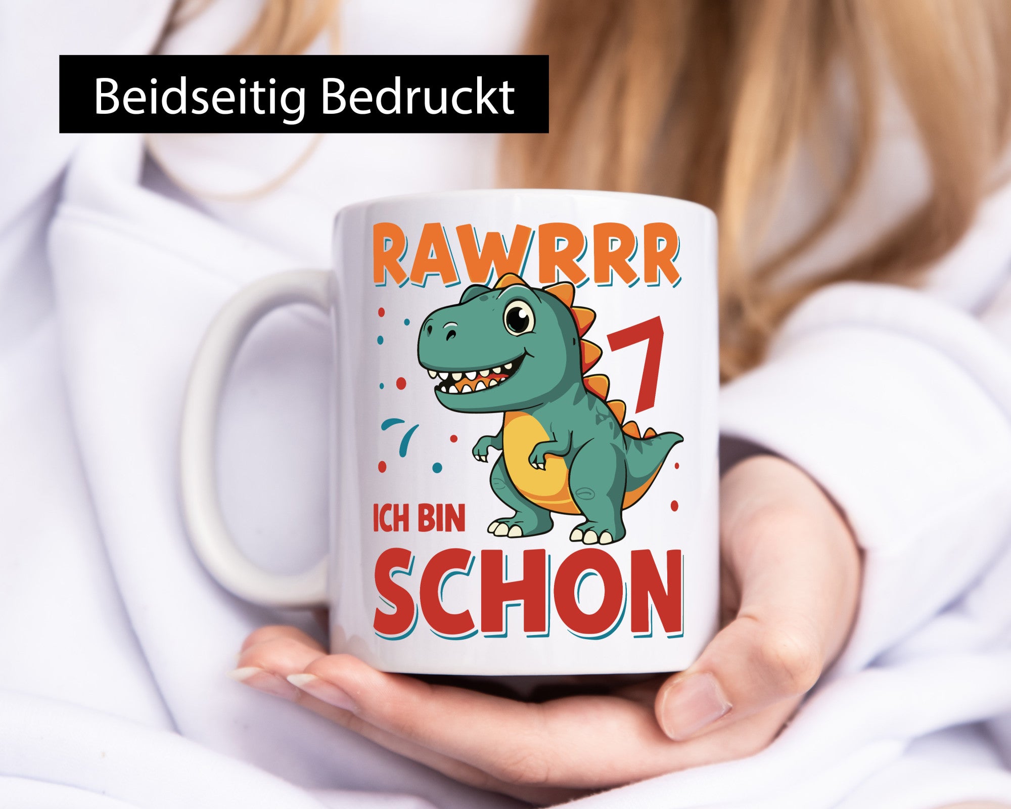 7. Geburtstag | 7 Jahre Raw ich bin schon T-Rex Geschenk Geschenkidee lustiger