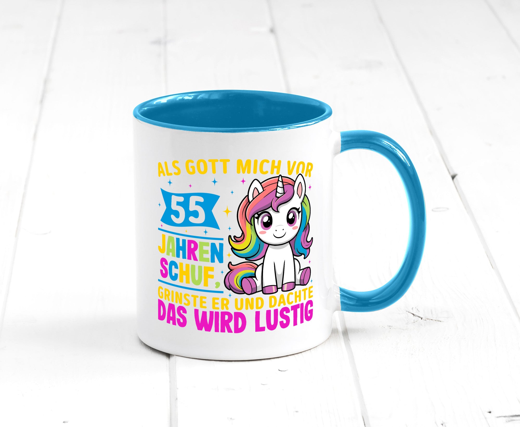 55. Geburtstag | Als Gott mich schuf 40 Jahre v2 lustiger Spruch Geschenk
