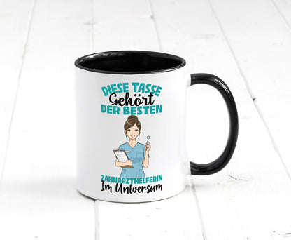 Im Universum: Zahnarzthelferin | Zahnmedizin Humor Geschenkidee Tasse