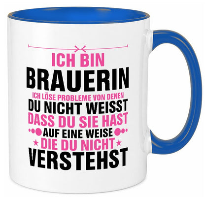 Löse Probleme: Brauerin | Bier Brauerei Geschenkidee Humor Tasse