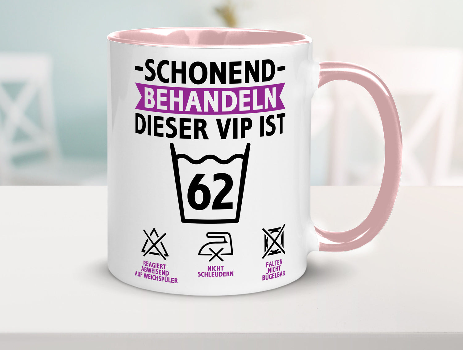 62 Geburtstag | schonend behandeln Jahre v2 Humor Geschenkidee Tasse