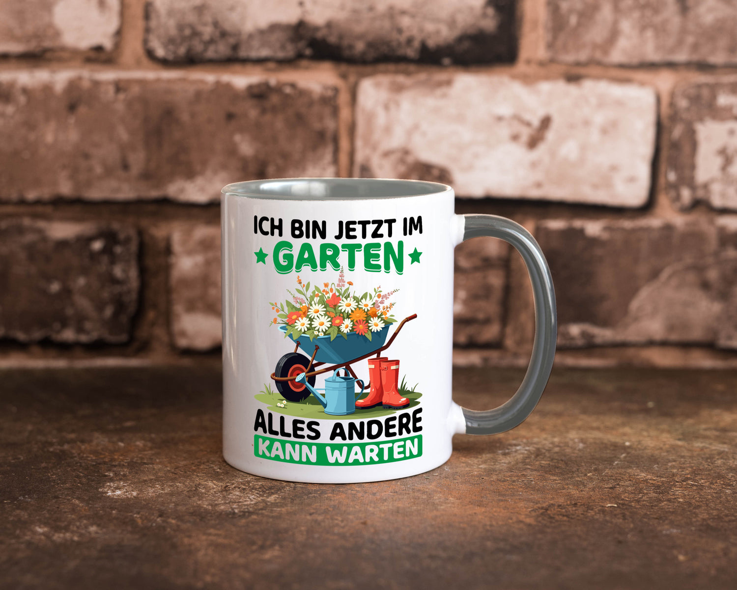 Im Garten alles andere kann warten | Gärtner Gartenarbeit Geschenk Arbeit