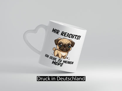 Ich geh zu meinem Mops | Hund lustiger Spruch Geschenk Tierliebhaber Humor Tasse
