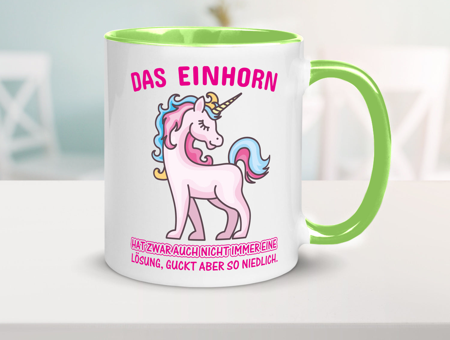 Niedliches Einhorn | lustige Tasse Frauen Mädchen lustiger Spruch Geschenk