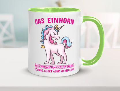 Niedliches Einhorn | lustige Tasse Frauen Mädchen lustiger Spruch Geschenk