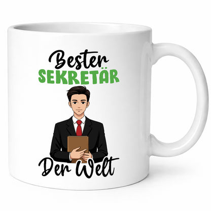 Bester Sekretär | Büro v2 lustiger Spruch Geschenk Arbeit Kollegen Tasse