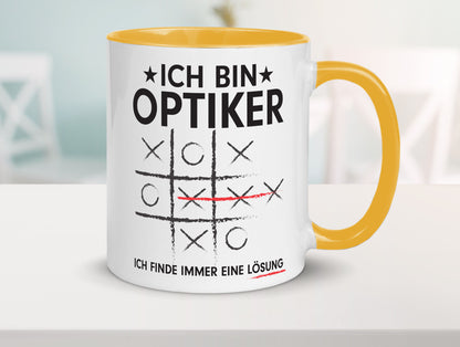 Löse Probleme: Optiker | Augenoptiker Geschenkidee Humor Tasse