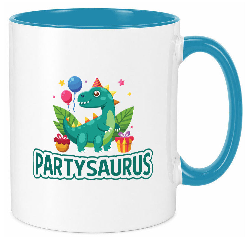 Partysaurus | Geburtstag Dinosaurier Luftballon Geschenkidee Humor Tasse
