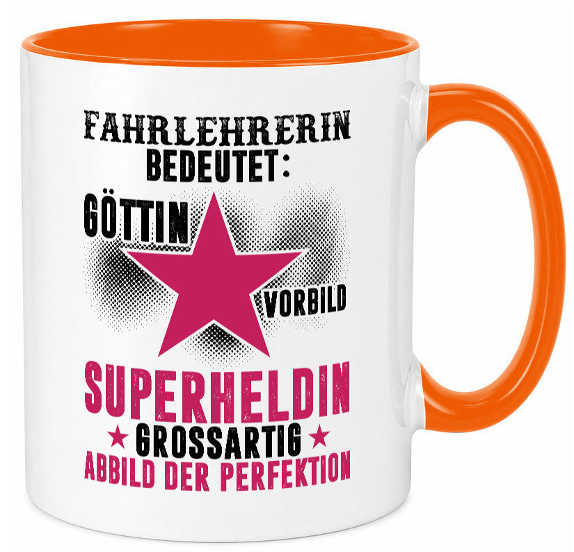 Bedeutung von Fahrlehrerin| Fahrschule lustiger Spruch Geschenk Humor Tasse