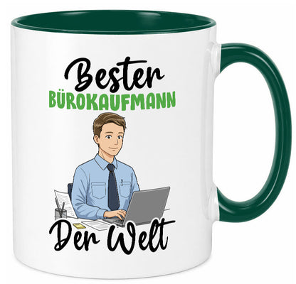 Bester Bürokaufmann | Kaufmann v2 lustig Arbeit Kollegen Büro Geschenk Tasse