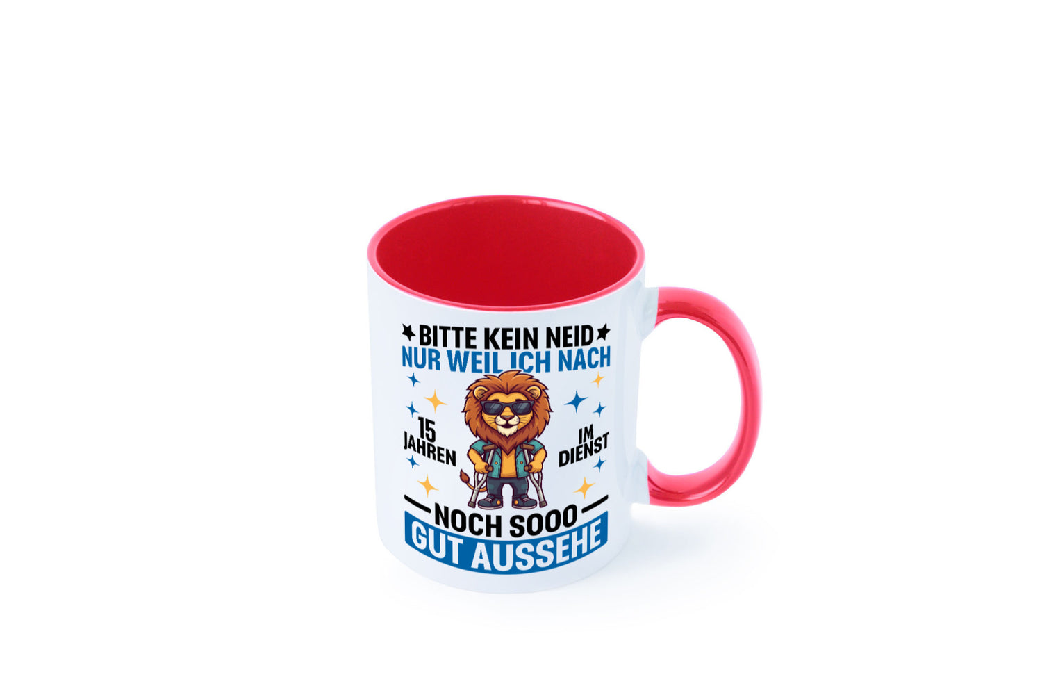 15 Jahre im Dienst | Arbeitsjubiläum Arbeit lustig Kollegen Büro Geschenk Tasse