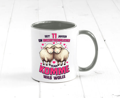 11 Jahre Verheiratet | ein Team Ehepaar v2 Humor Geschenkidee Tasse