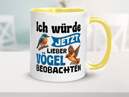 Vögel beobachten | Vogel lustig Humor Geschenkidee Geschenk Tasse