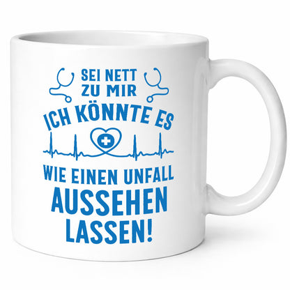 Sei nett, könnte wie ein Unfall aussehen | Stethoskop v2 Geschenkidee Humor