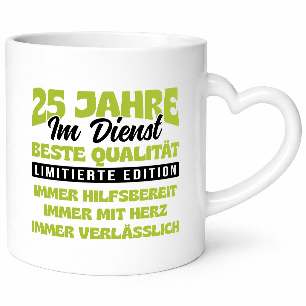 25 Jahre im Dienst | Jubiläum Arbeit v4 Geschenkidee Kollegen Büro Humor Tasse