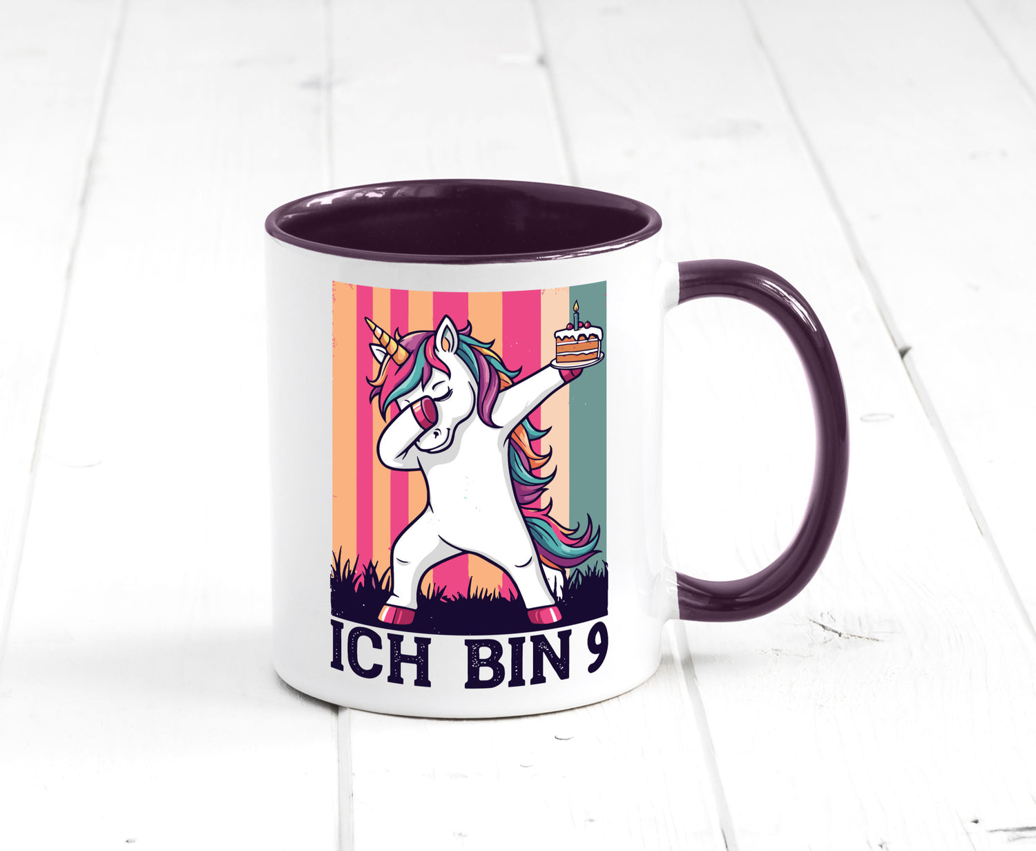 9 Geburtstag | Einhorn Damping Mädchen Humor Geschenkidee Tasse