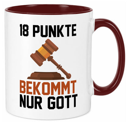 Jura | Anwalt 18 Punkte bekommt nur Gott Geschenk Humor Geschenkidee lustiger Tasse