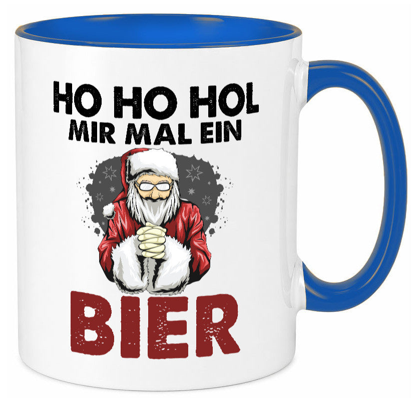 Ho Hol mir mal ein Bier | Weihnachten Geschenkidee Humor Tasse