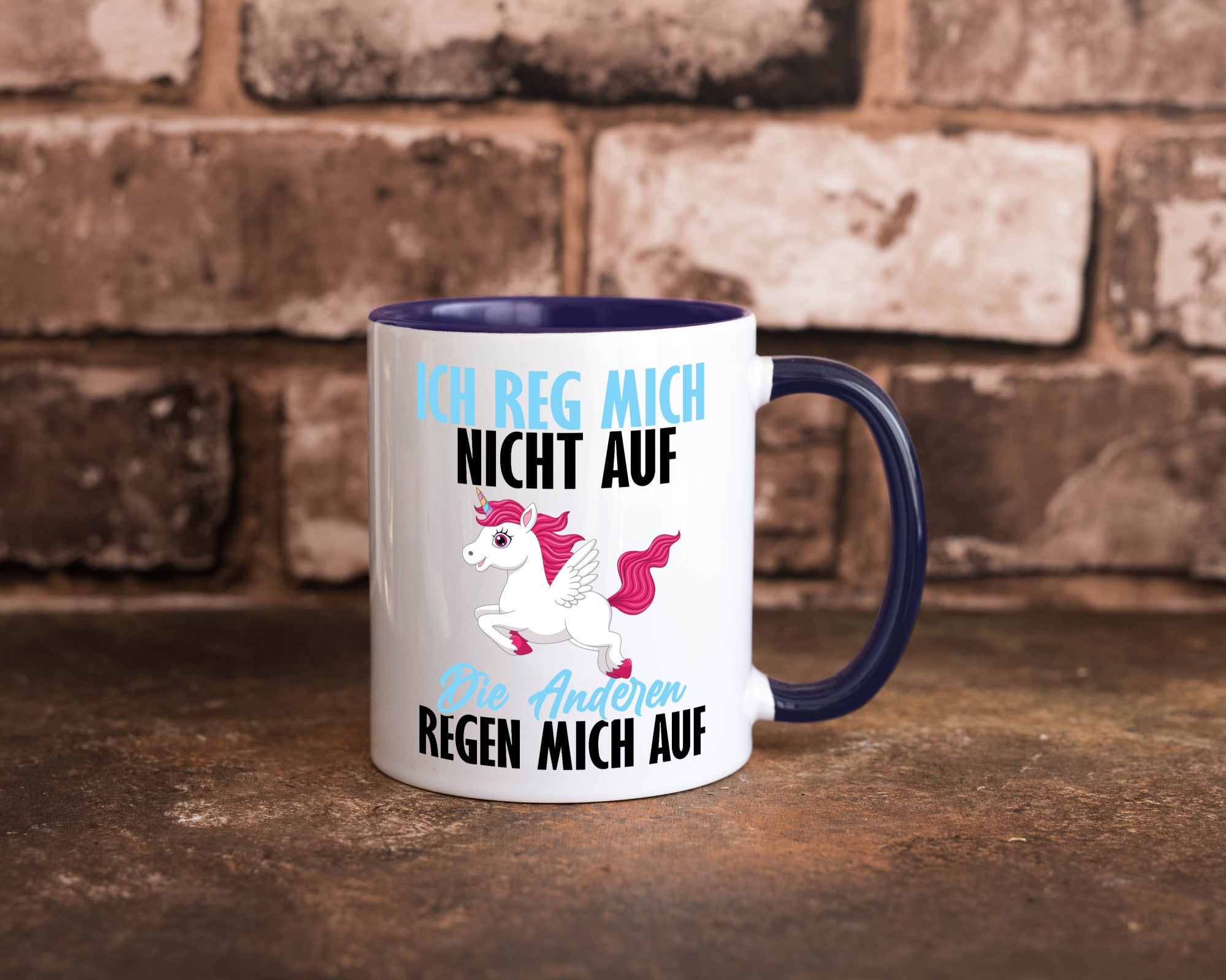 Ich reg mich nicht auf lustiger Spruch Geschenk Humor Geschenkidee Tasse