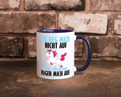 Ich reg mich nicht auf lustiger Spruch Geschenk Humor Geschenkidee Tasse
