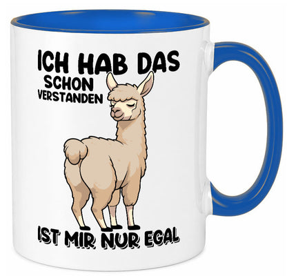 Hab ich verstanden ist mir nur egal | Lama Alpaka Geschenk Humor Geschenkidee Tasse
