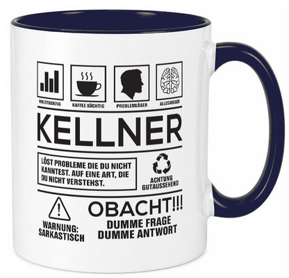 Achtung Probleme Kellner | kellnern Bedienung lustiger Spruch Geschenk Humor