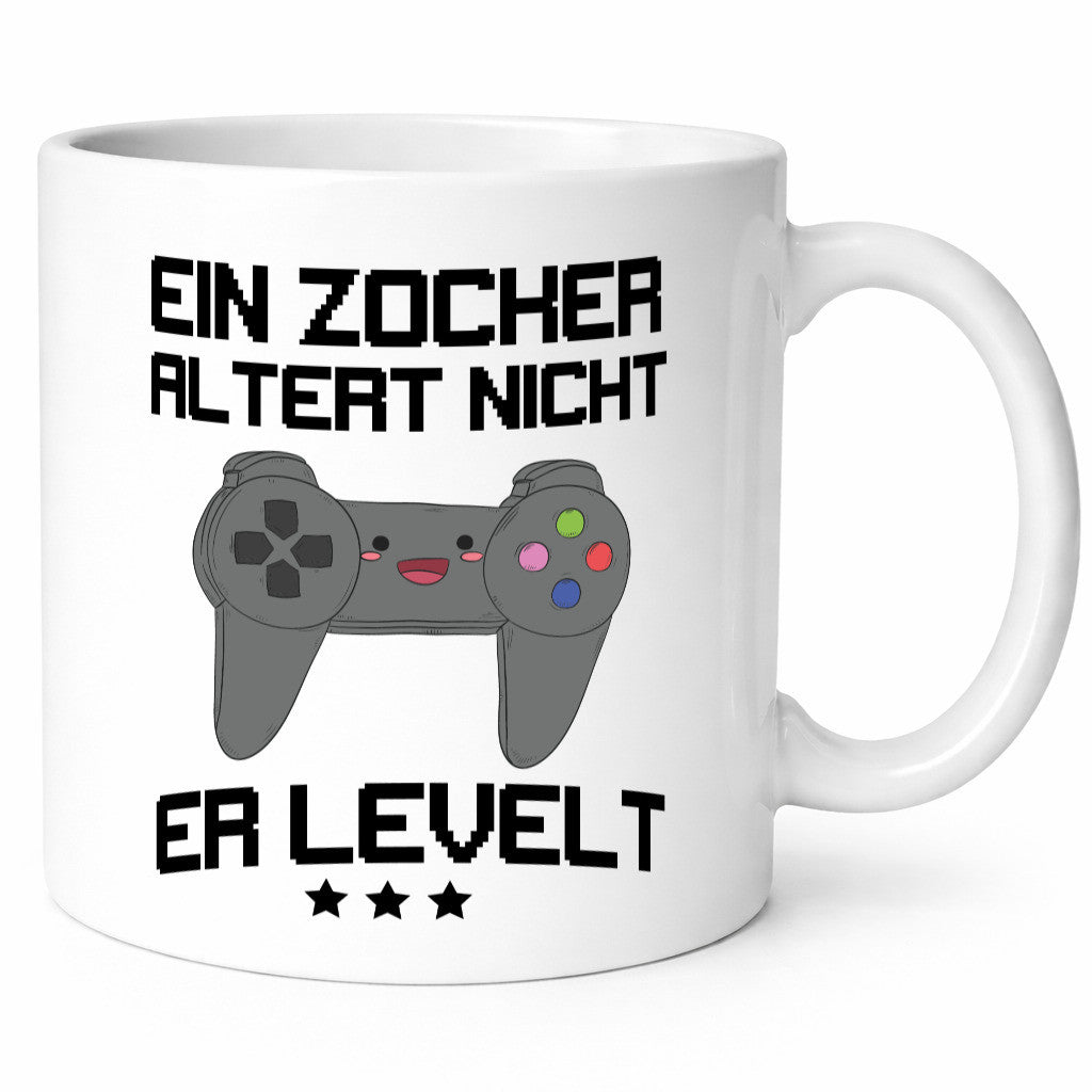 Ein Zocker altert nicht, er levelt Humor Geschenkidee Tasse