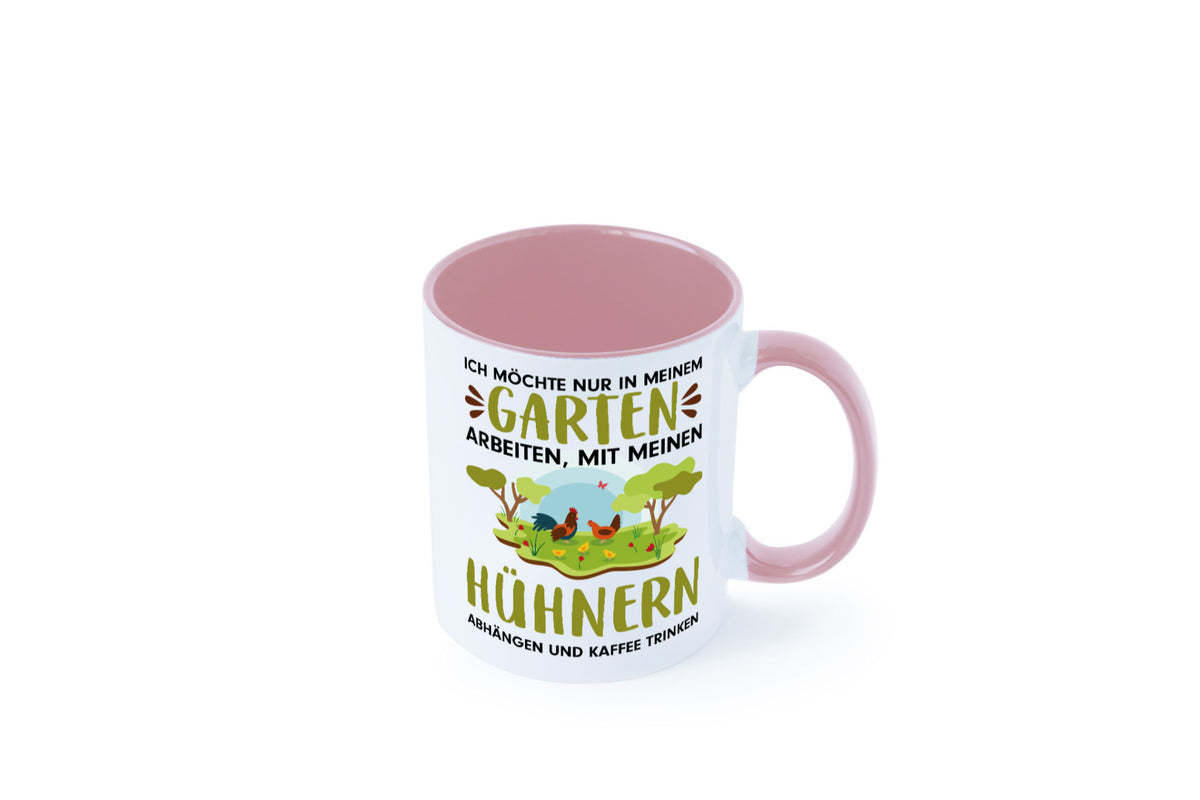 Garten Hühner | Gartenarbeit Tasse Bauernhof Spruch lustiger Geschenk Arbeit