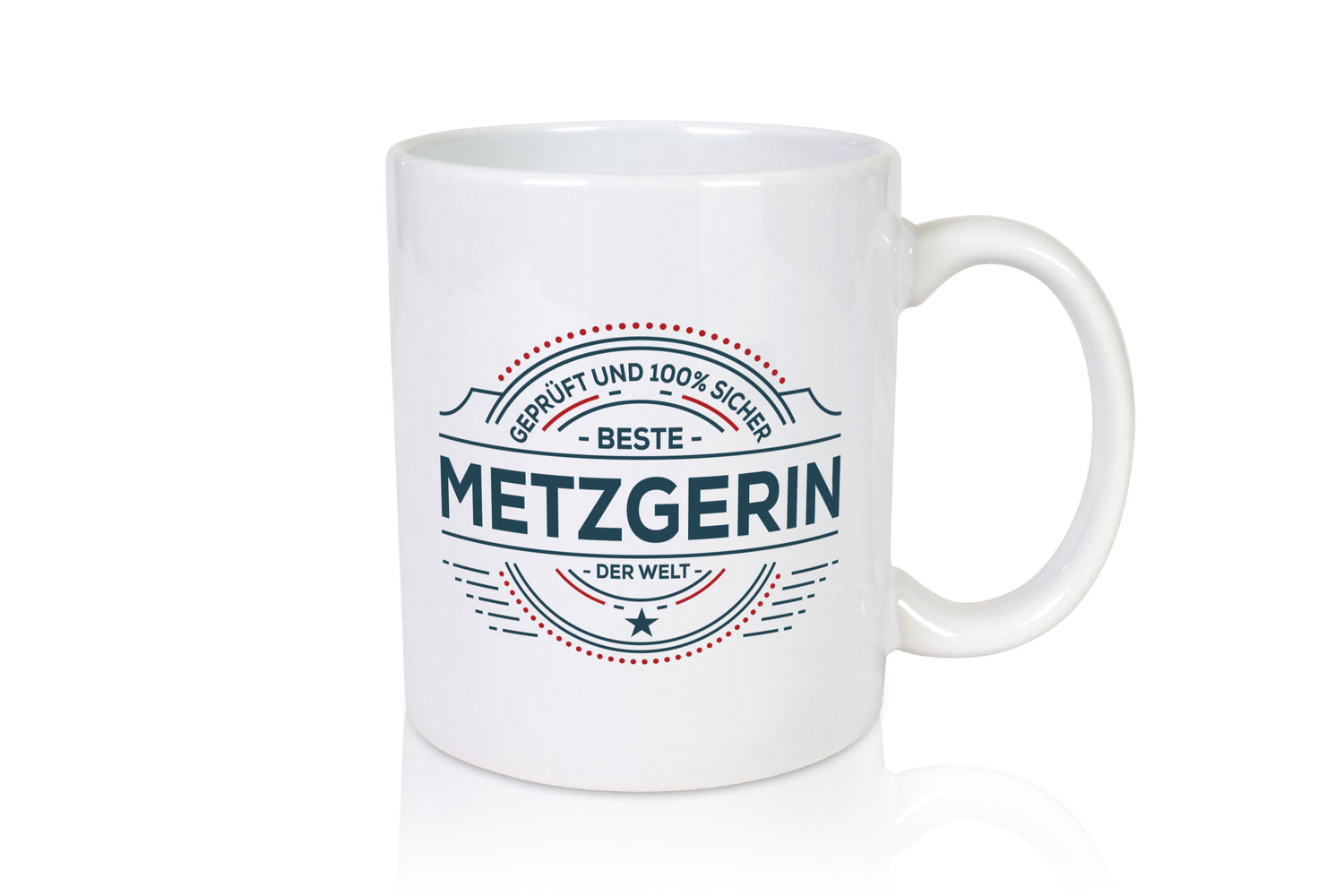 Geprüft und sicher: Metzgerin | Fleischerin lustiger Spruch Geschenk Humor