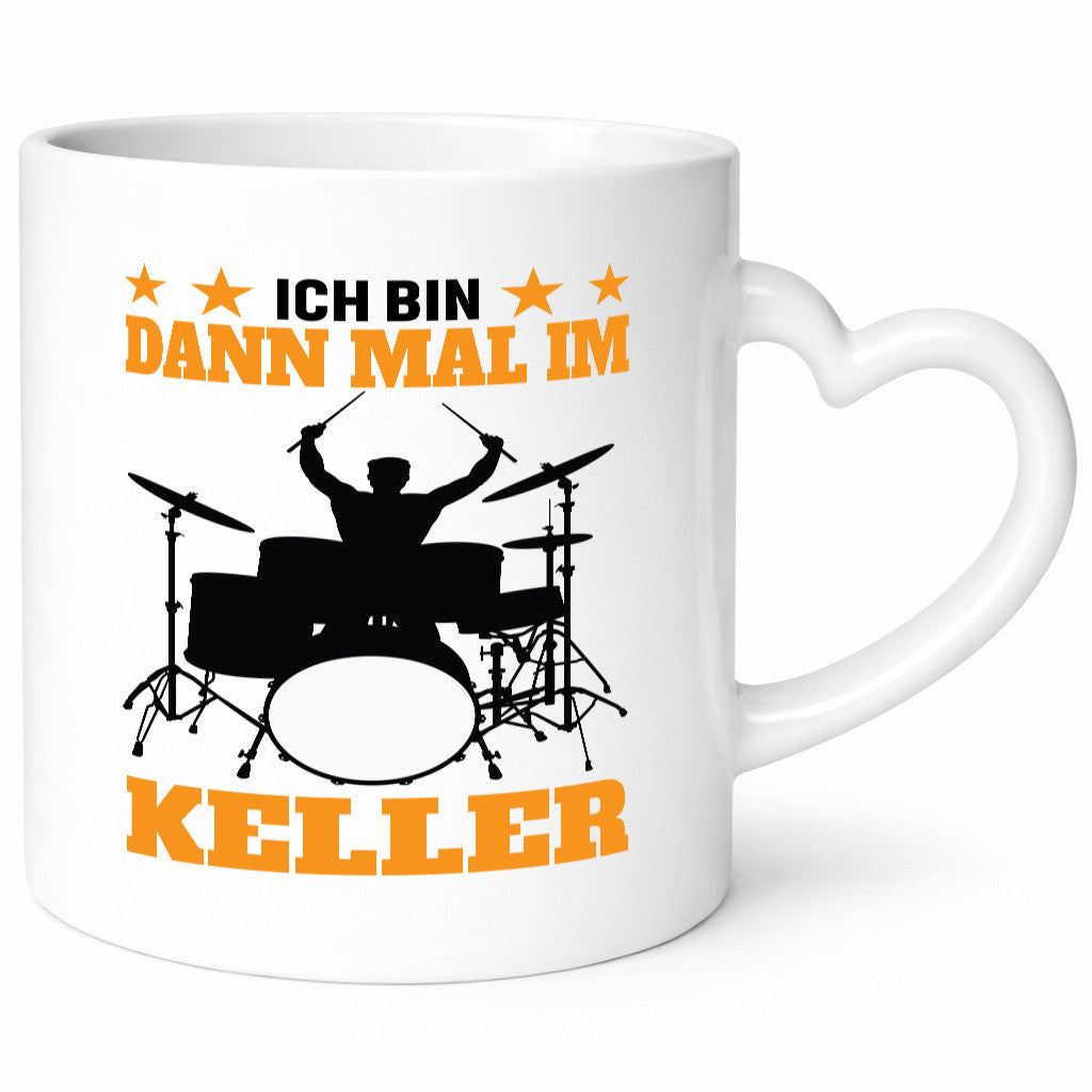 Ich bin dann mal im keller | Schlagzeug Musiker Musik lustig Humor Geschenkidee