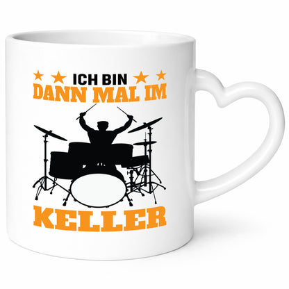 Ich bin dann mal im keller | Schlagzeug Musiker Musik lustig Humor Geschenkidee