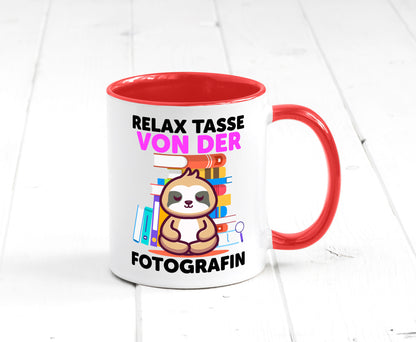 Relax Tasse: Fotografin | Fotografie Kamera Humor Geschenkidee Tasse