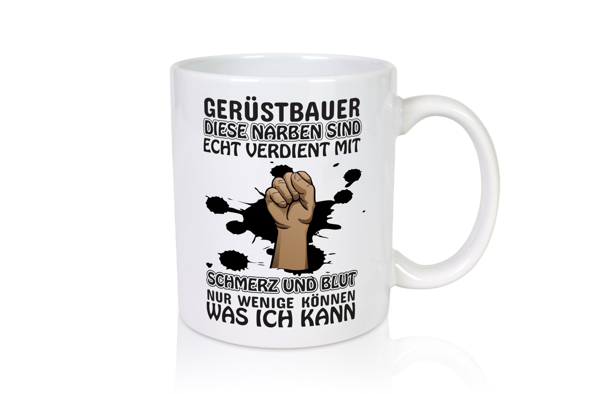 Gerüstbauer Tasse | Schmerz und Blut harte Arbeit lustig Kollegen Büro Geschenk