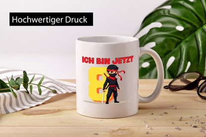 8. Geburtstag | 8 Jahre Ninja Kinder Humor Geschenkidee Tasse