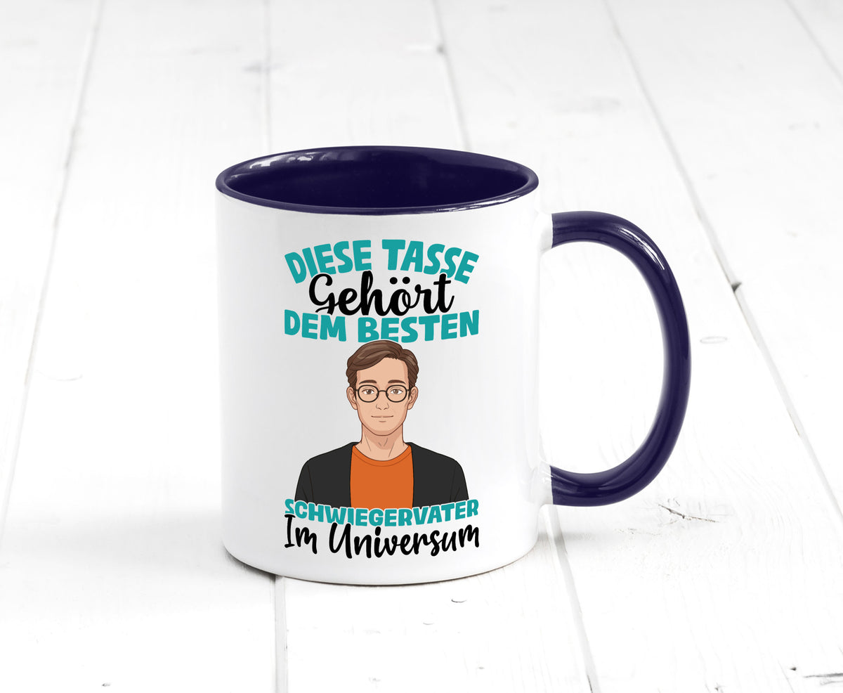Im Universum: Schwiegervater |Schwiegersohn | Beziehung Geschenkidee Familie Tasse