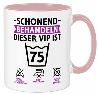 75 Geburtstag | schonend behandeln Jahre v2 lustiger Spruch Geschenk