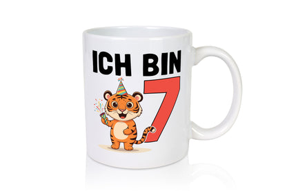 7. Geburtstag | 7 Jahre Tiger Geschenk Geschenkidee lustiger Spruch Tasse