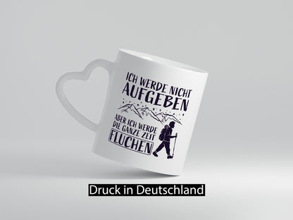 Nicht aufgeben, aber fluchen | Berge| Wanderer Sterne lustiger Spruch Geschenk