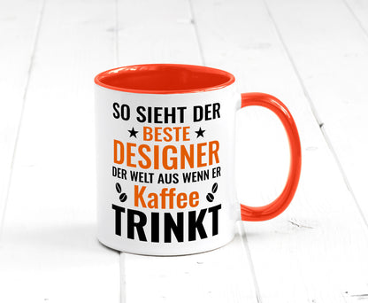 Kaffee trinkt: Designer Beruf | Mode Geschenkidee Arbeit Kollegen Büro Humor
