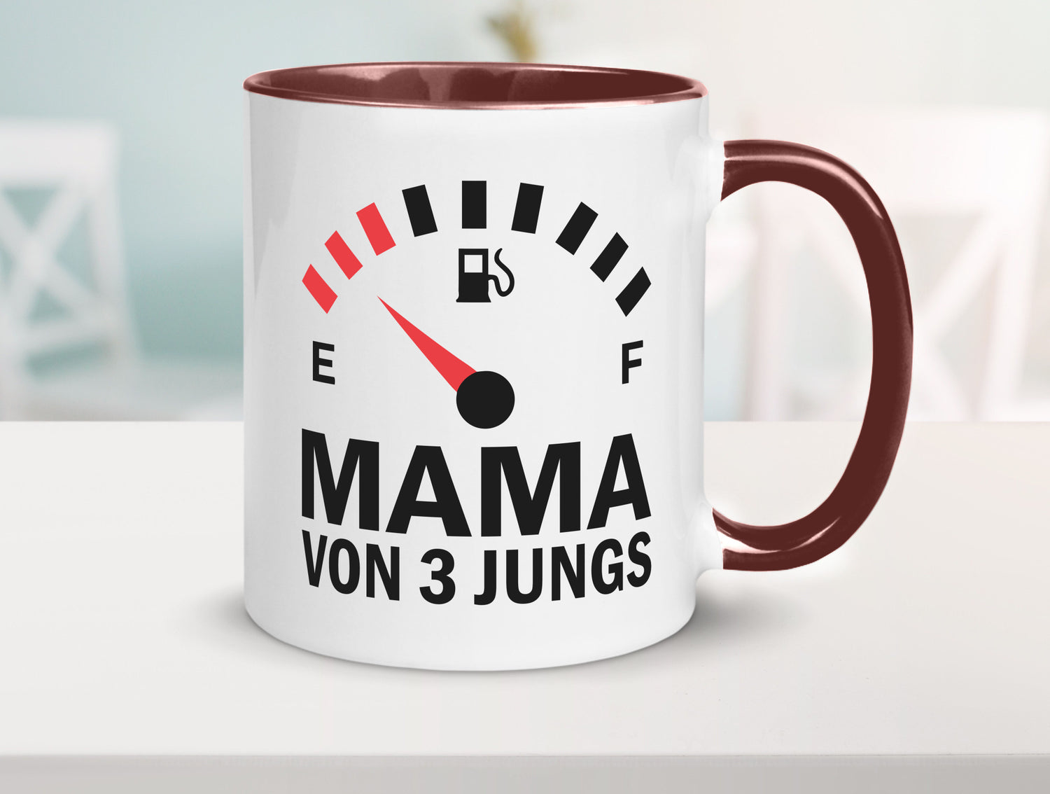 Mama von 3 Jungs | Muttertag Geschwister lustiger Spruch Geschenk Familie