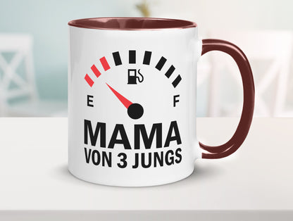 Mama von 3 Jungs | Muttertag Geschwister lustiger Spruch Geschenk Familie
