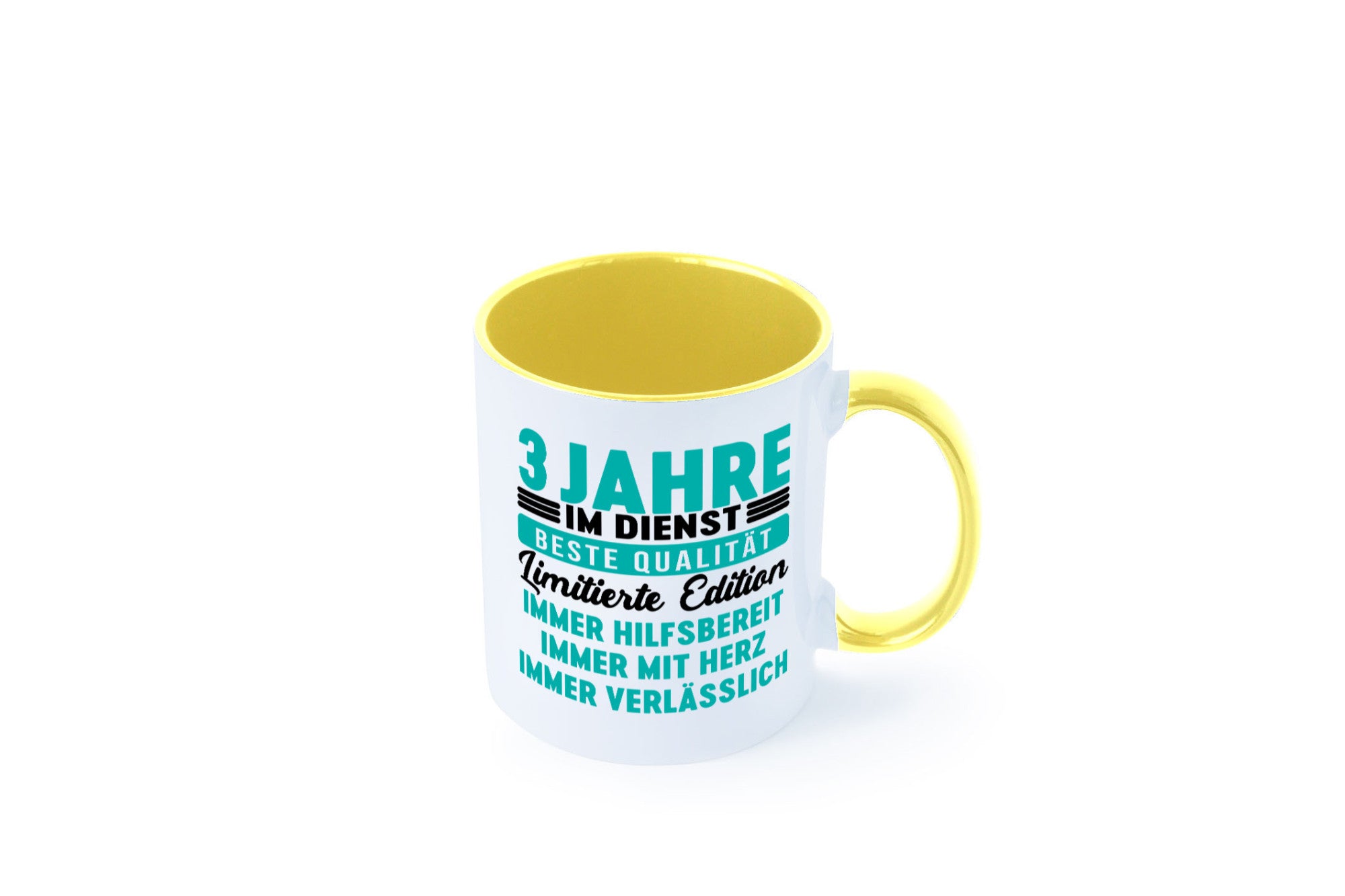 3 Jahre im Dienst | Jubiläum Arbeit v5 lustig Kollegen Büro Geschenk Tasse