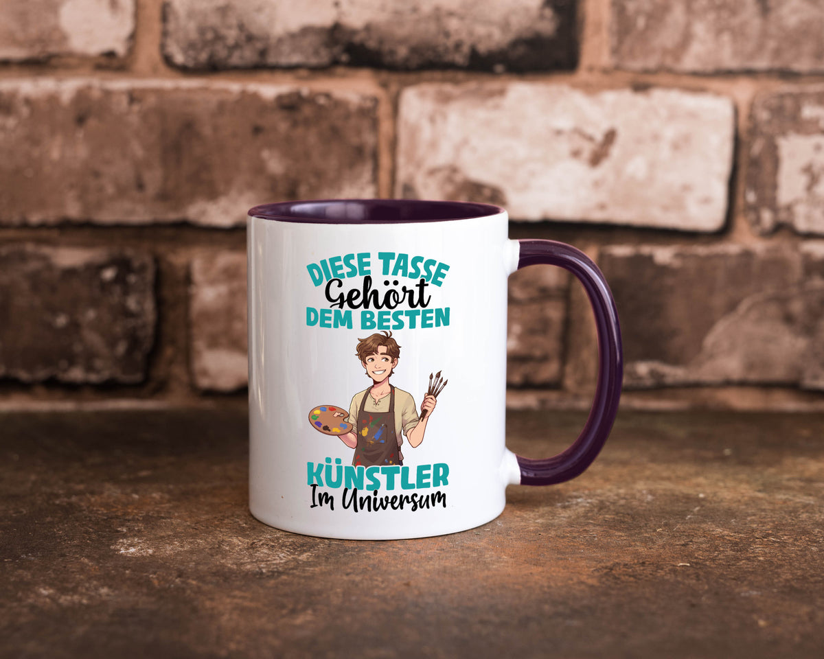 Im Universum: Künstler | Kunst Geschenkidee Humor Tasse