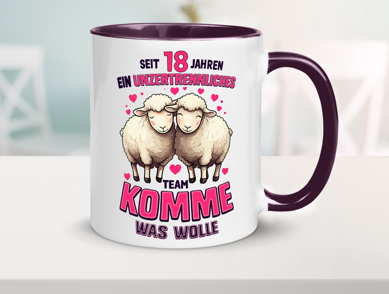 18 Jahre Verheiratet | ein Team Ehepaar v2 Geschenkidee Humor Tasse