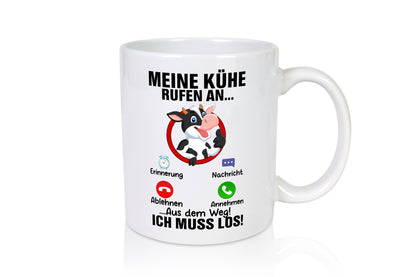 Meine Kühe rufen an | Landwirt Kuh Bauernhof Geschenk Humor Geschenkidee