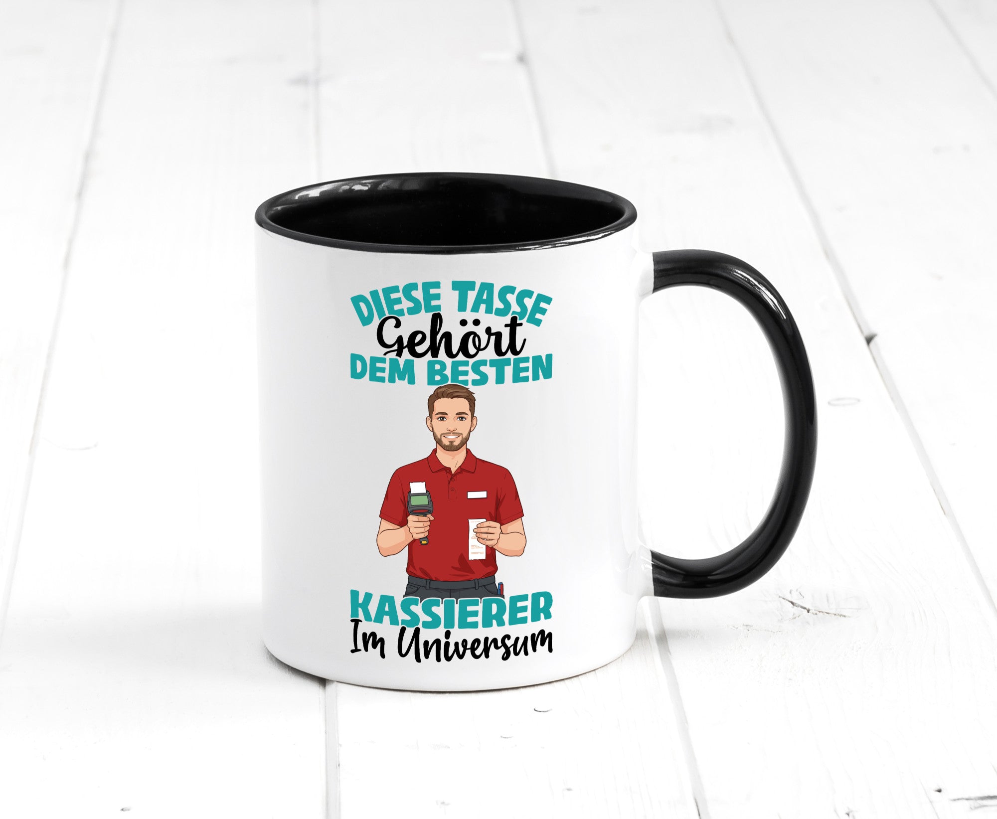 Im Universum: Kassierer Geschenk Humor Geschenkidee lustiger Spruch Tasse