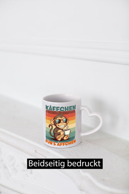 Käffchen fürs Äffchen | Affe Vintage Humor Geschenkidee Tasse