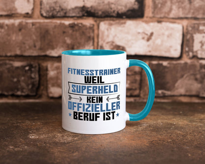 Superheld Fitnesstrainer | Personal Trainer Sport Geschenkidee Humor Tasse